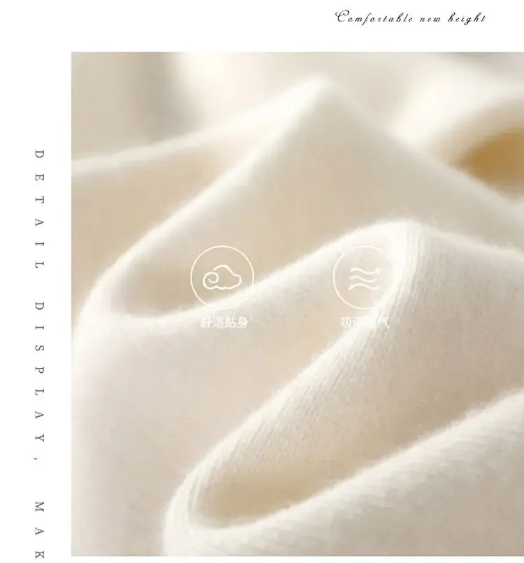 Soft Knitted Pants Women's Autumn/Winter Outerwear Hanging Knitted Wide Leg Pant White Floor Pants Straight Leg Pants