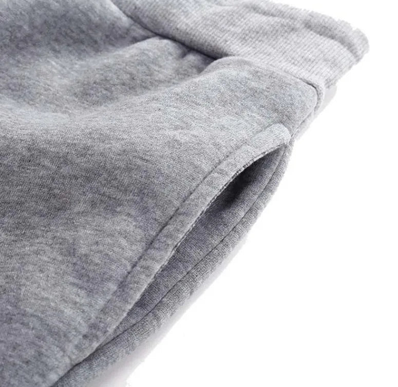 Autumn and winter Men Warm Casual Pants Fitness Sportswear Tracksuit Bottoms    Trousers Black Gyms Jogger Pants