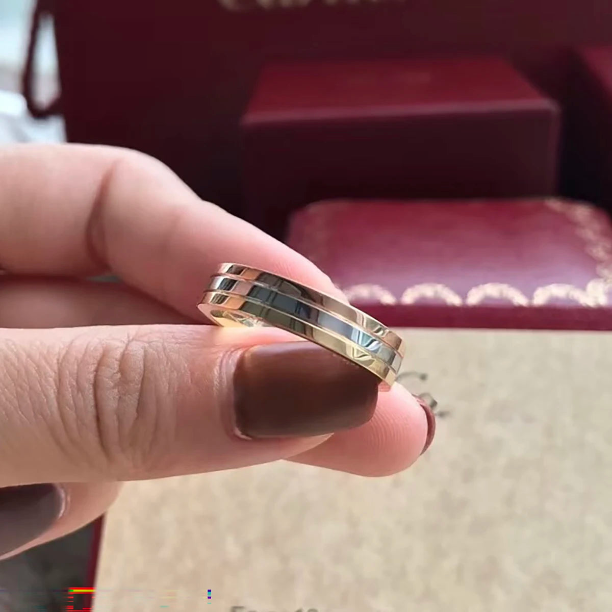 S925 Sterling Silver Tricolor Ring Refers to Men and Women's Luxury Wedding Jewelry Plated With Zircon Fashion Lovers' Gifts