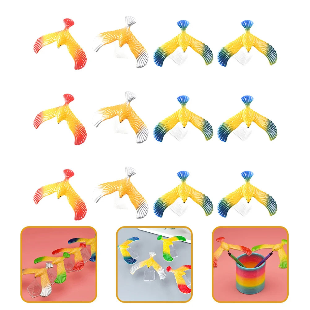 12 Pcs Balance Eagle Toy Balancing Bird Gravity Educational Kids Finger Balance Toys Party Favors School Rewards Birthday Gifts
