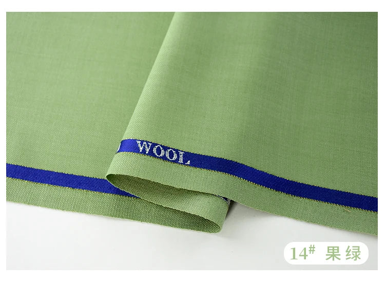 High Count 50% Worsted Wool Fabric For Suits Sewing Blazer Vest Pants Coat DIY High End 280g/m Serge Cloth Material 50X150cm