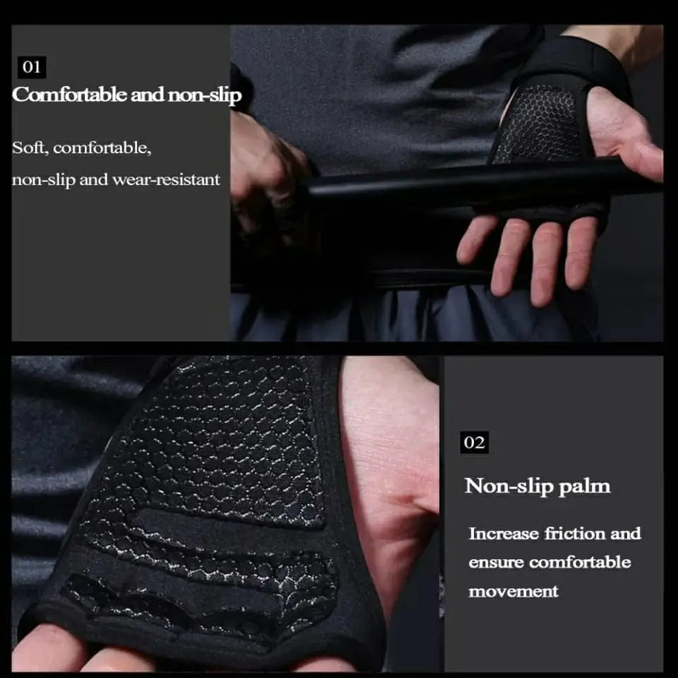 Fitness Men Women Gloves Gym Weightlifting Half Finger Wrist-Protecting Gloves Training Dumbbells Anti-Callus Anti Slip Gloves