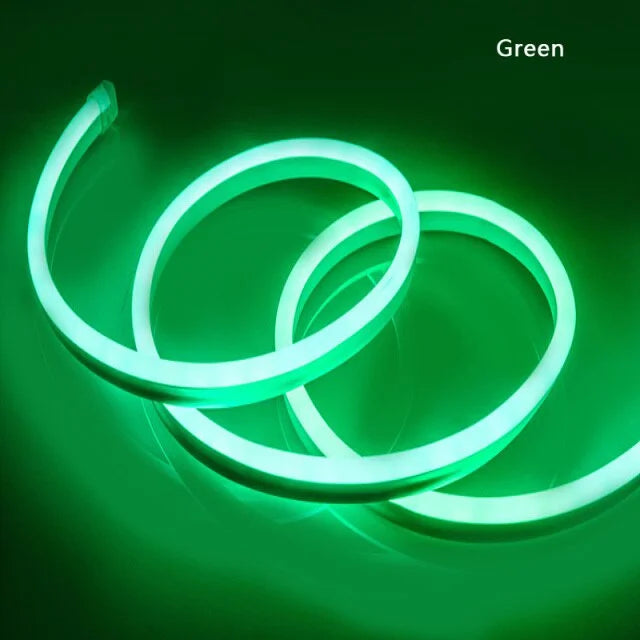 LED Neon Strip Light DC12V IP65 Waterproof For Outdoor Garden Billboard Advertisement Home Party Room Deco Yellow Red Blue Green
