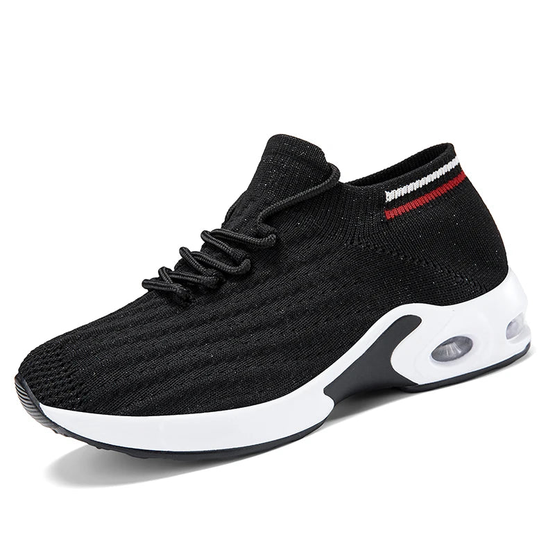 2025 New Women Walking Shoes Fashion Slip on Sock Sneakers Women Casual Breathable Wedges Shoes Ladies Loafers Flats Tenis shoes