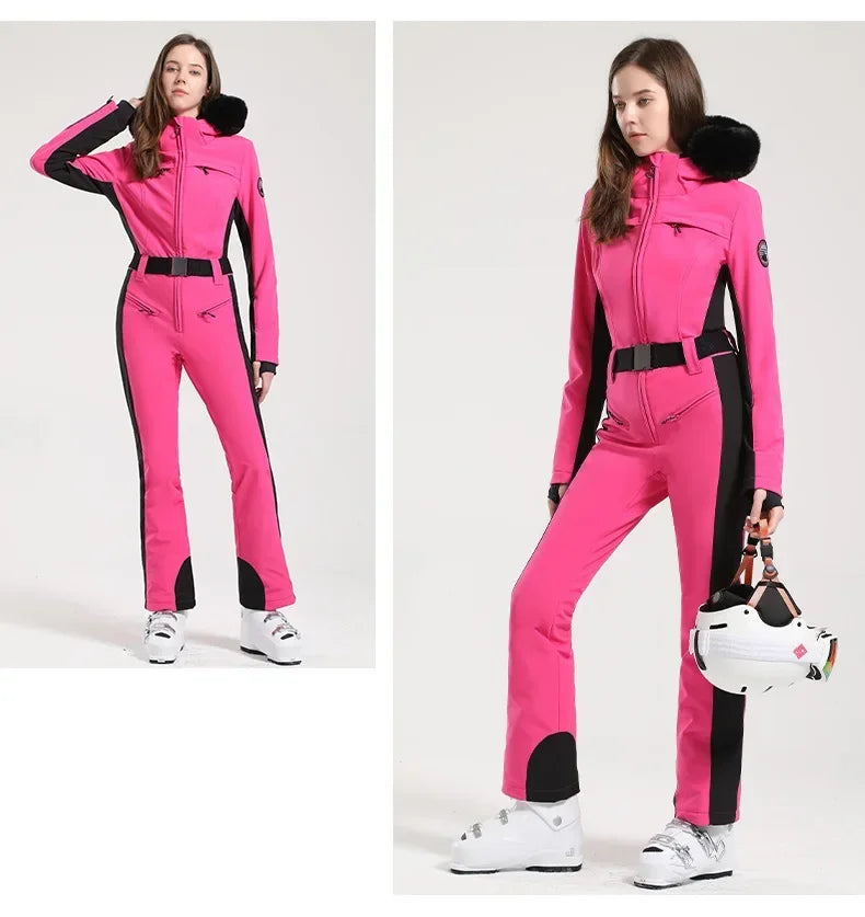 Skiing Suites 2025 Winter Snowboard Wear Outdoor Sports Overalls New 1PS Warm Female Ski Clothing Windproof Waterproof Jumpsuits
