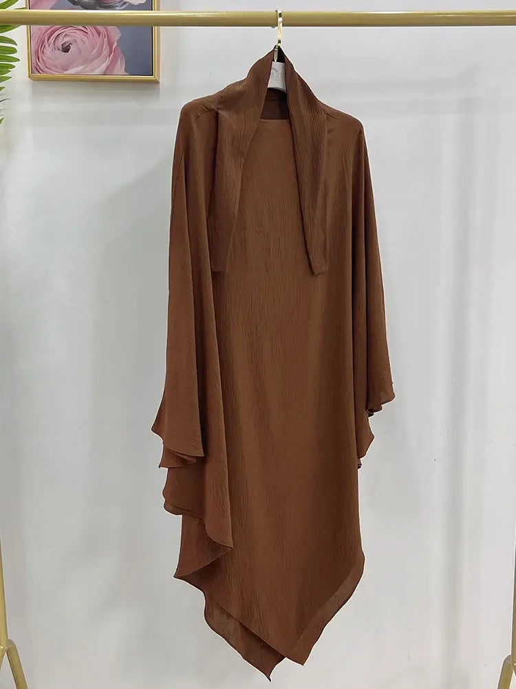 Eid Muslim Long Khimar Prayer Hijab for Women Ramadan Wrap Overhead Prayer Scarf  Islamic Dubai Saudi Niqab Headscarf 2024