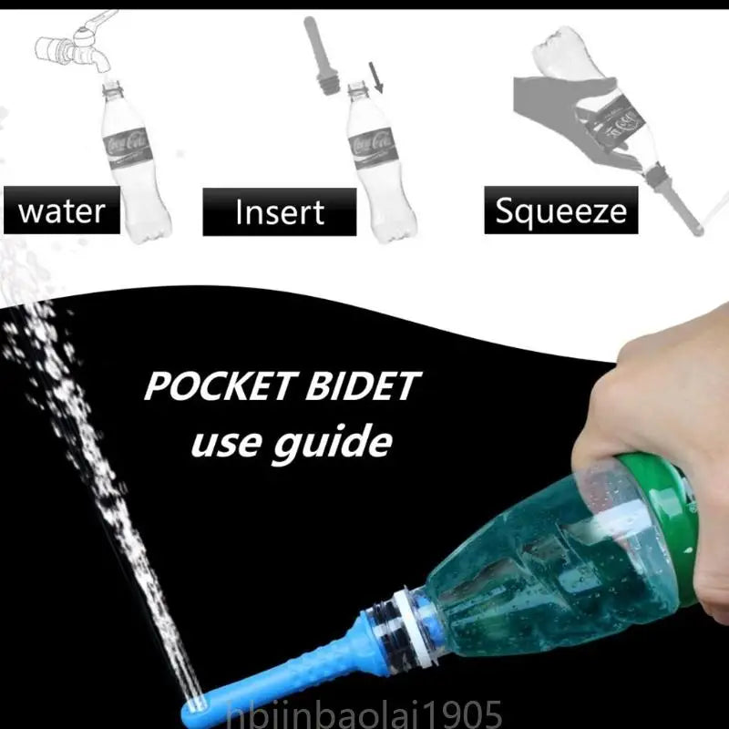 E74E Portable Travel Bidet Business Trip Bidet Nozzle Cleaning Butt Bidet Sanitary Manual Press Cleaning Hygiene Wash Nozzle