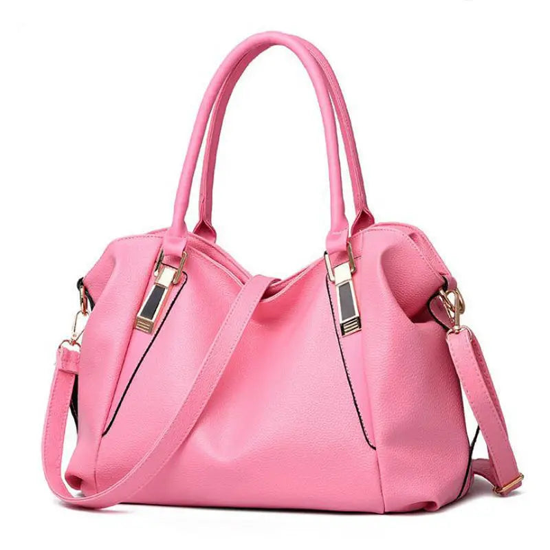 Ladies' leather bag, soft leather, mother's bag, simple middle-aged women's bag, large capacity handbag, crossbody bucket bag