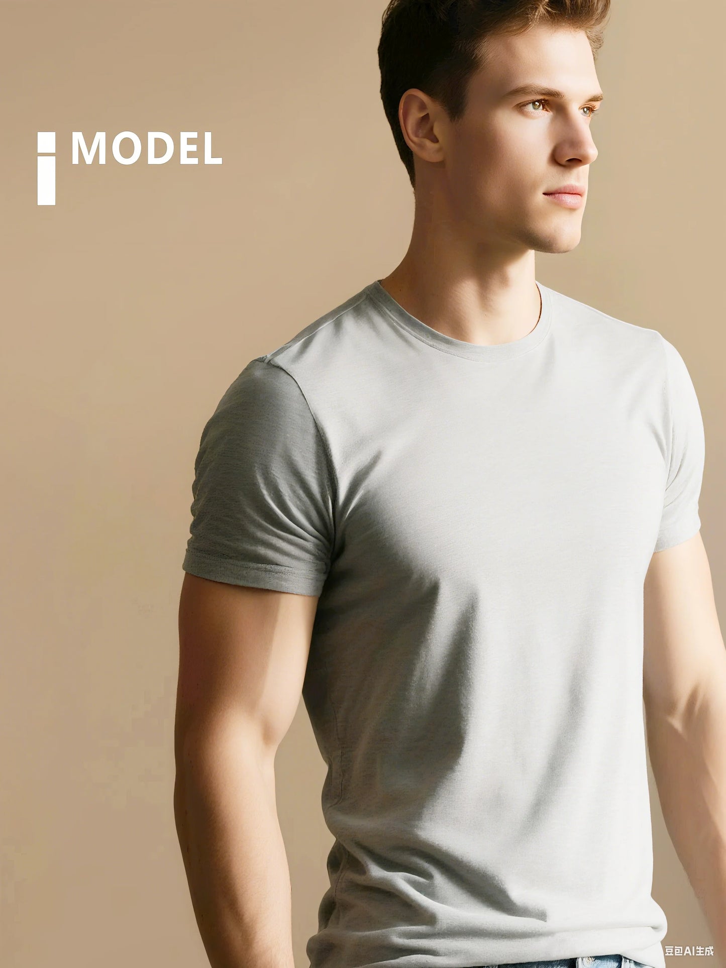 Men Pure Cotton Short Sleeve T Shirt Breathable 100% Cotton 3D Stereoscopic Cutting Casual Daily Wear Soft Comfortable Tees