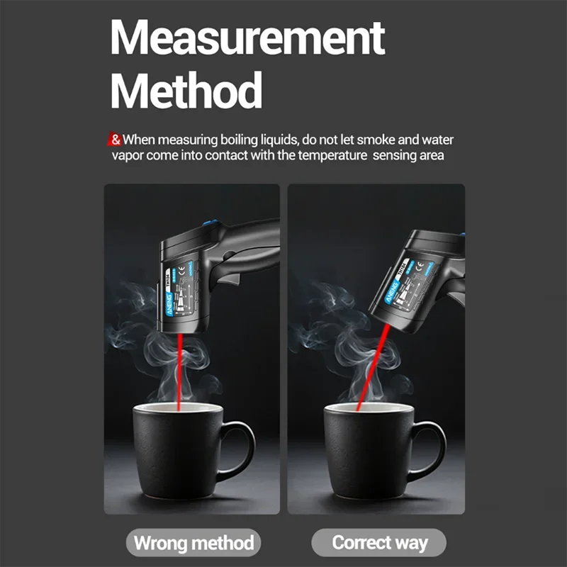 Infrared Thermometer Handheld Laser Temperature Meter Industrial High Precision Temperature Measuring Gun Meter Pyrometer Tool
