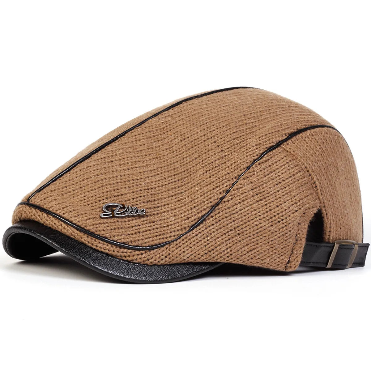 Men Letter Label Knitting Newsboy Caps British Painters Hats Spring and Autumn Adjustable Flat Cap Hip Hop Berets Peaked Cap