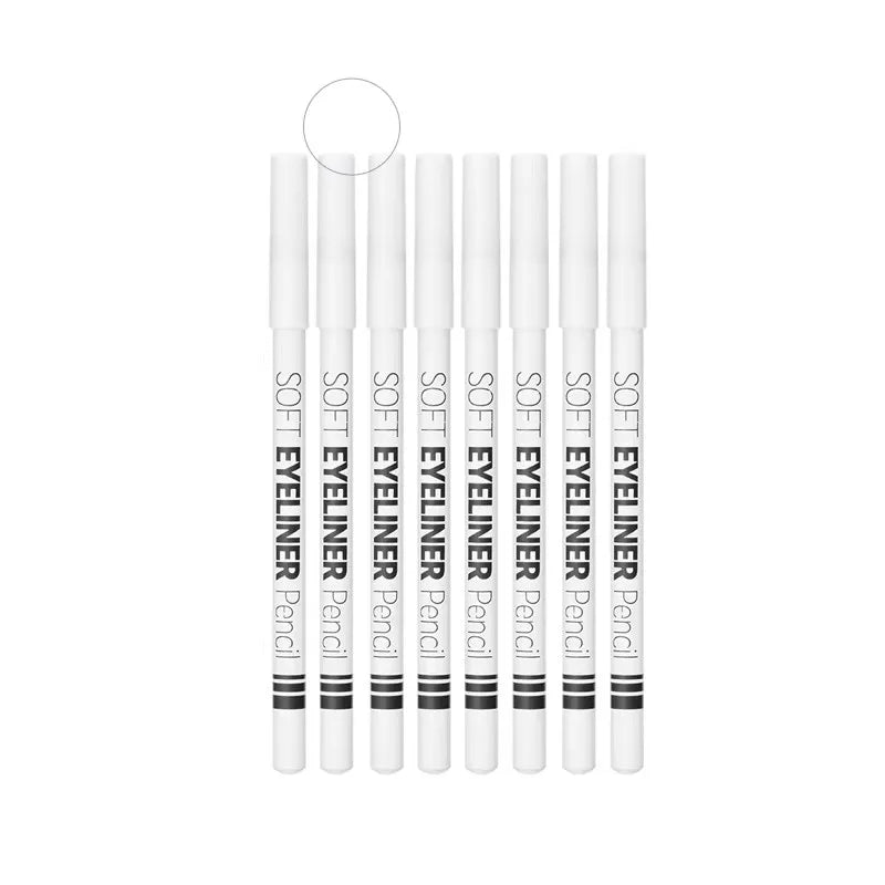 Smooth Waterproof White Eyeliner Pencil - Long-Lasting Eye Brightener Easy Wear Fashion Makeup Tool for Smooth Application