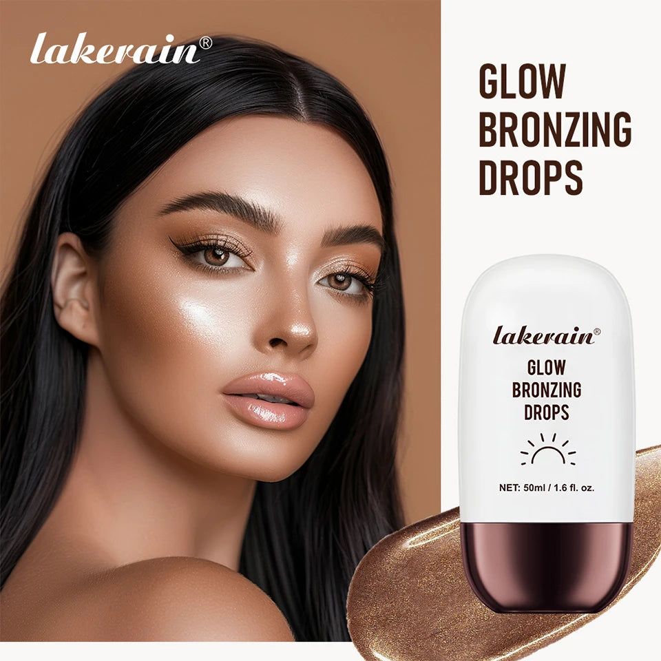 Lakerain Glow Bronzing Drops Face Peptide Serums Liquid Bronzer Cream Hydrating Makeup For An Everyday Radiant Glow Summer Glow