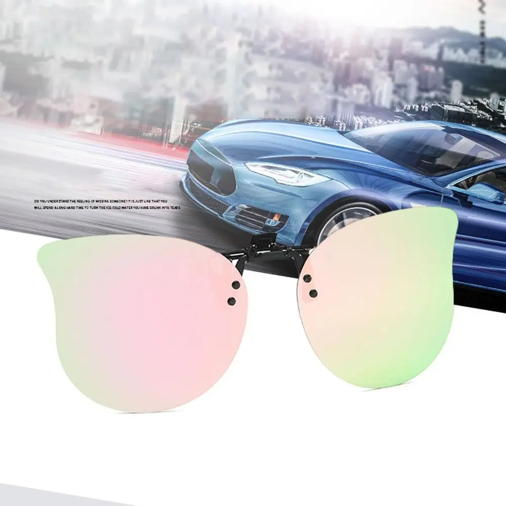 Polarized Clip On Sunglasses Over Prescription Glasses Ultra-Light UV400 Flip Up Sun Glasses Cat Eye Convenient Shades