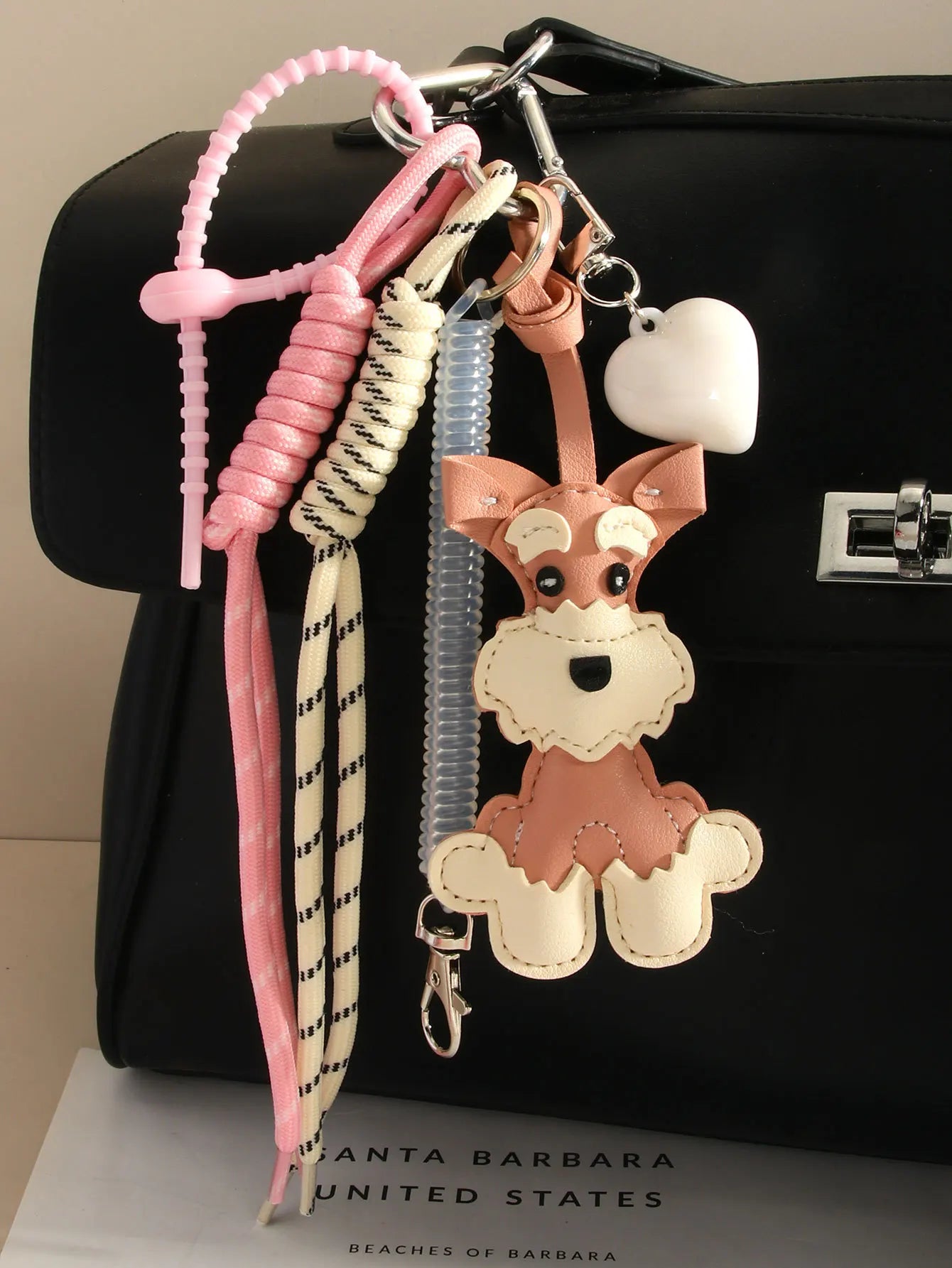 Ladies' Bag  Pendants Cartoon Puppy Cute Versatile Kawaii Sweet Bag Charms Fashionable Versatile High Quality Keychains For Girl