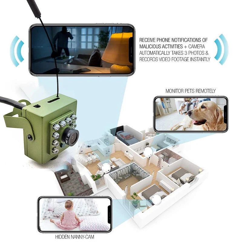 Camhi Green Wifi Bird Box Camera Kit RTMP Live Audio 1920P 1080P IR CUT Night Vision RTSP FTP Mini IP IPC Pet Nest Bird Watching