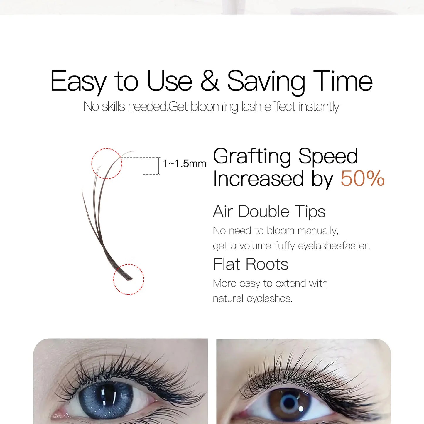 DeceMars  Camellia 6D Eyelash Extensions Flying Eyelash