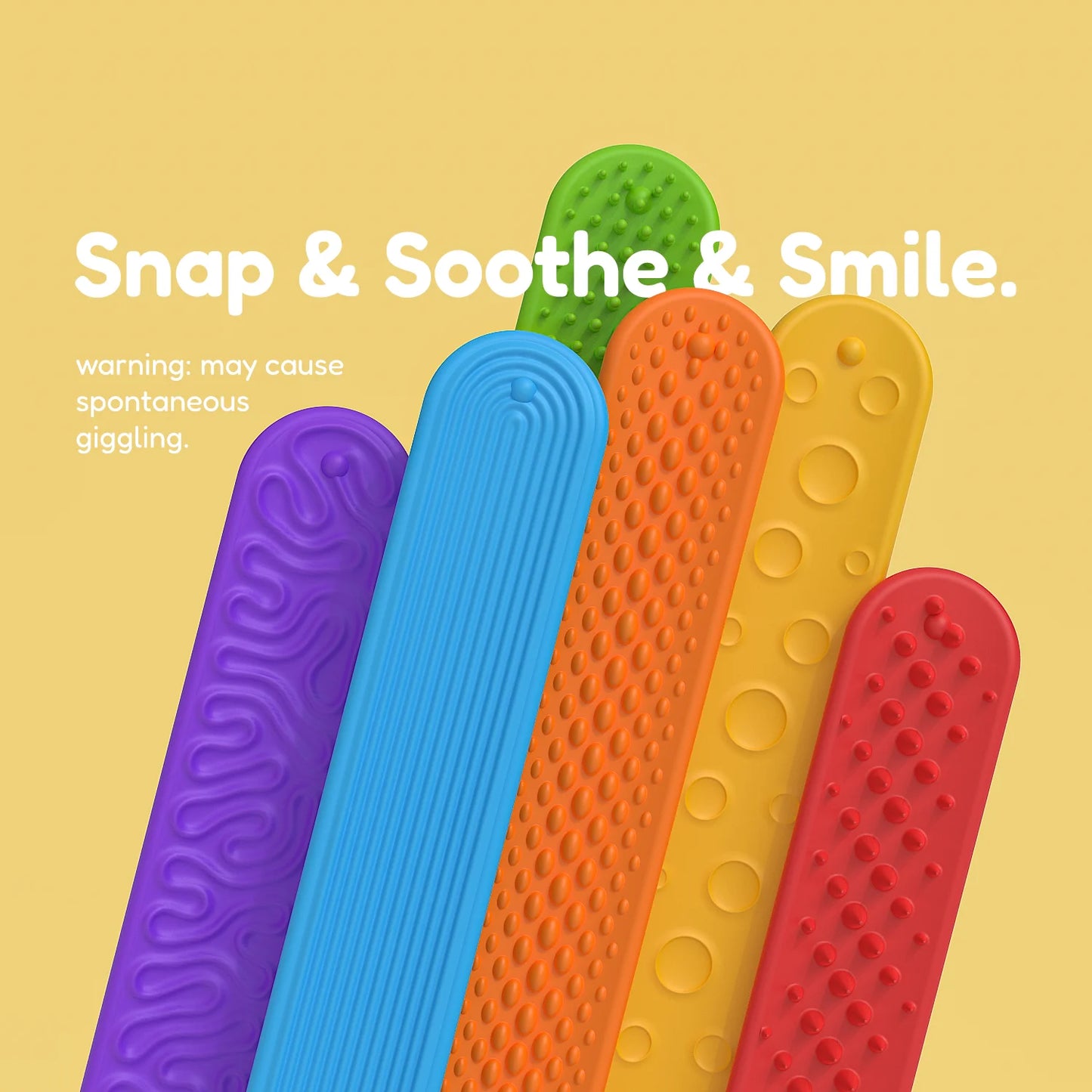 6PCS Fidget Toys Slap Bracelets Sensory Toys with Autism Textured Anxiety Relief Items for Adults Calm Down Classroom Toys