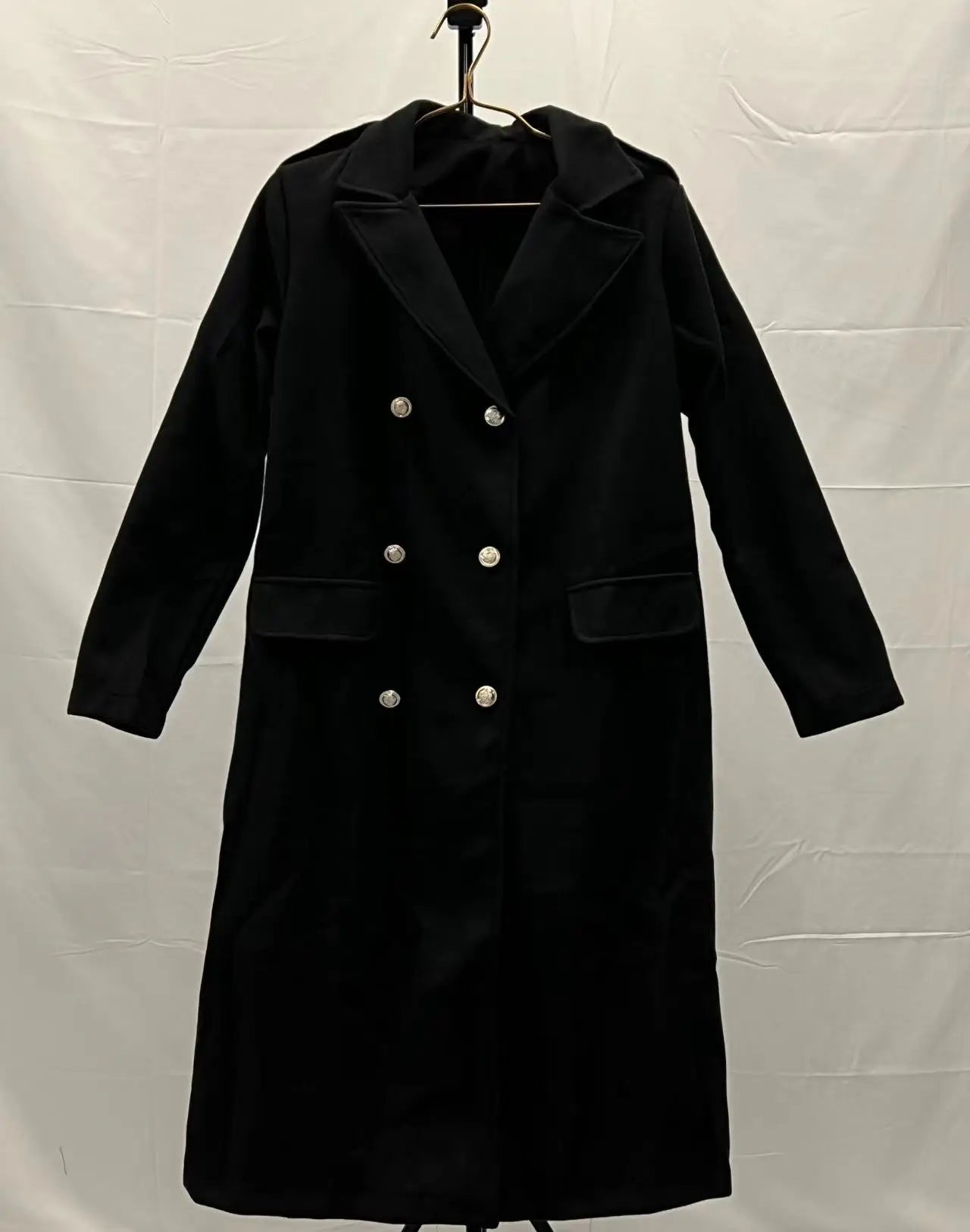 Suit woolen coat senior sense 2024 autumn and winter new double-breasted shoulder slimming Korean version of woolen coat