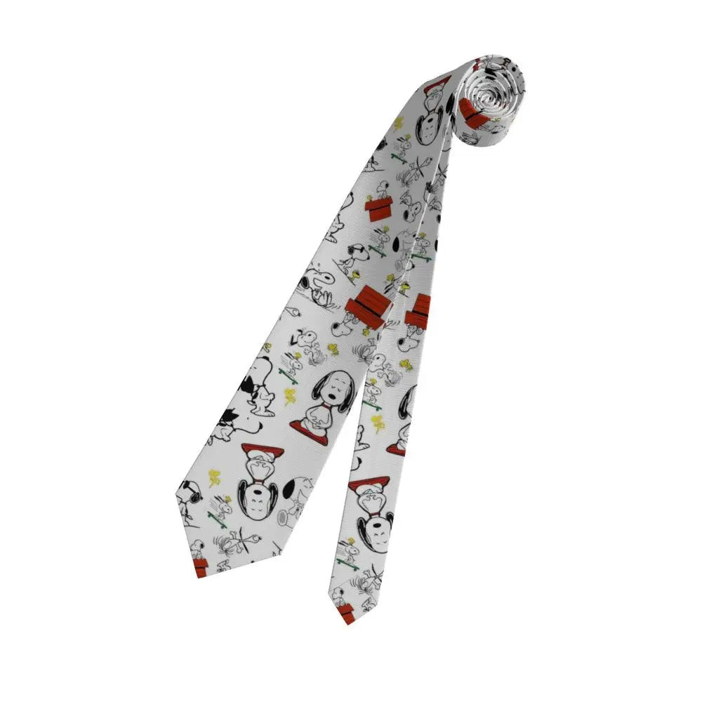 Personalized Fashion S-Snoopys Neckties Men Silk Cartoon Office Neck Tie