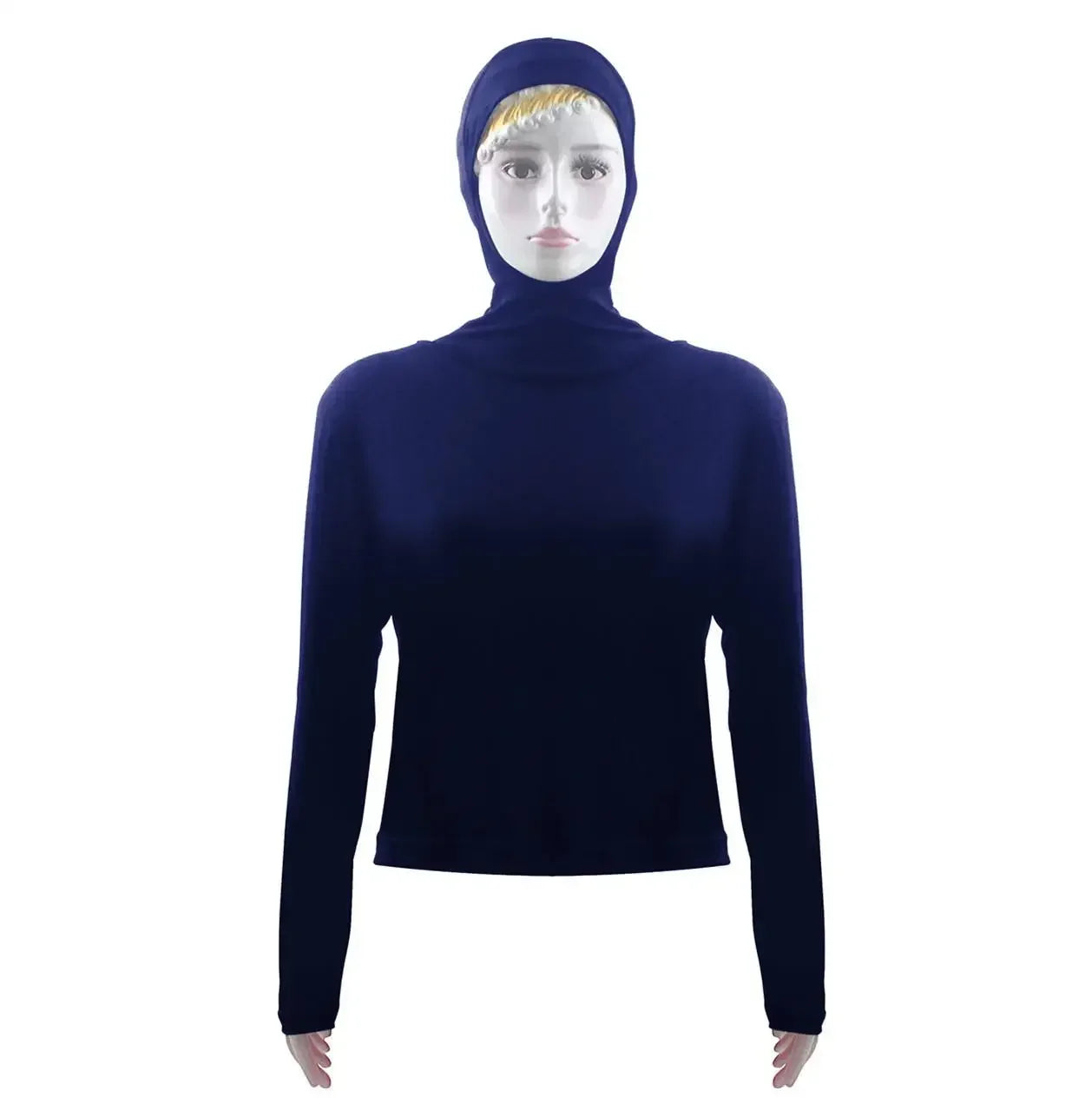 Summer Women Long Sleeve Hooded Top Shirt Sun Protection Tops Tee Stretch Swim Plain Hooded Pullover Tops Sunscreen Swim Wear