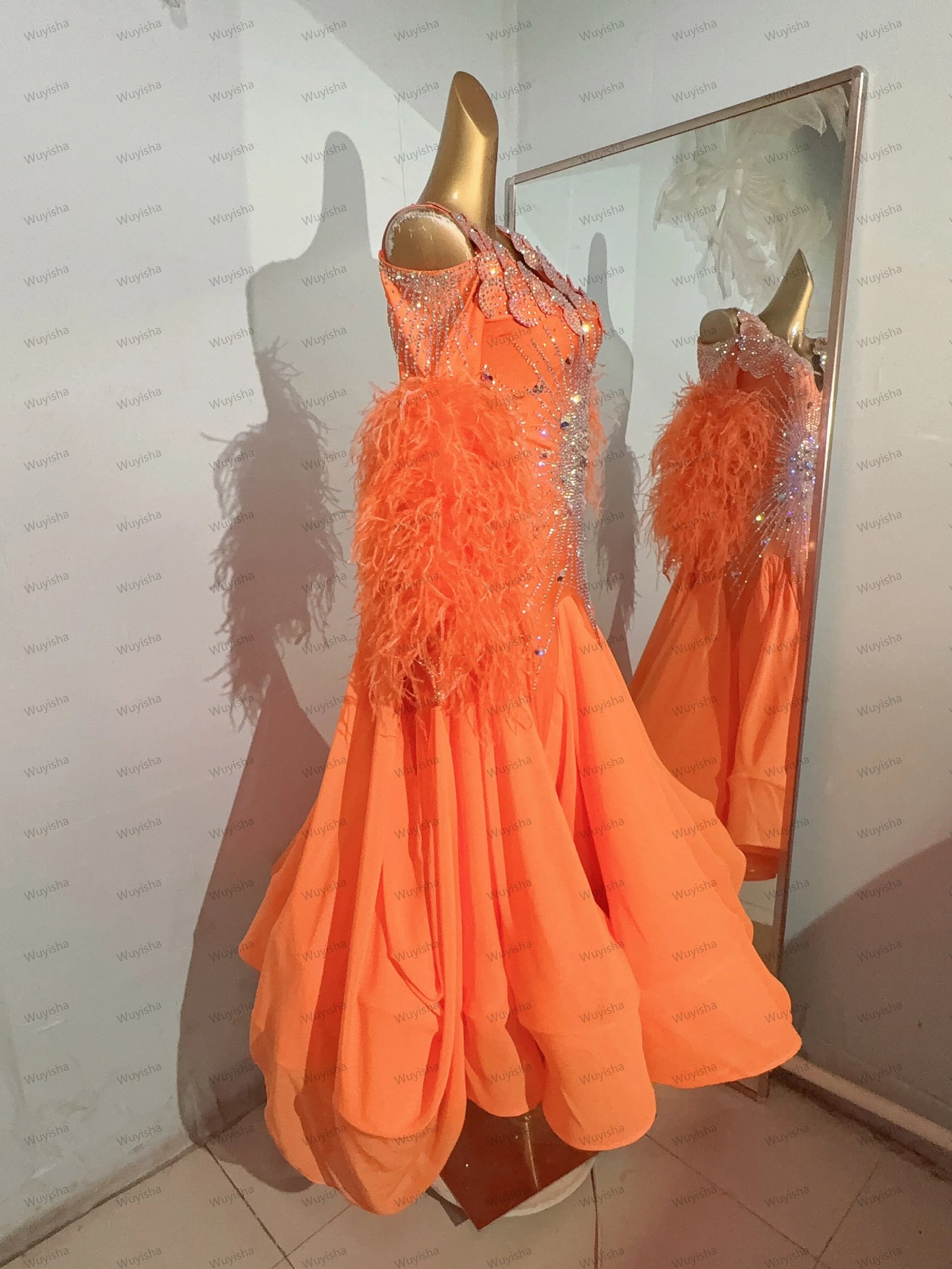 Ballroom dance dress for women, modern dance dress, ladies' clothing, waltz dance costume  2433