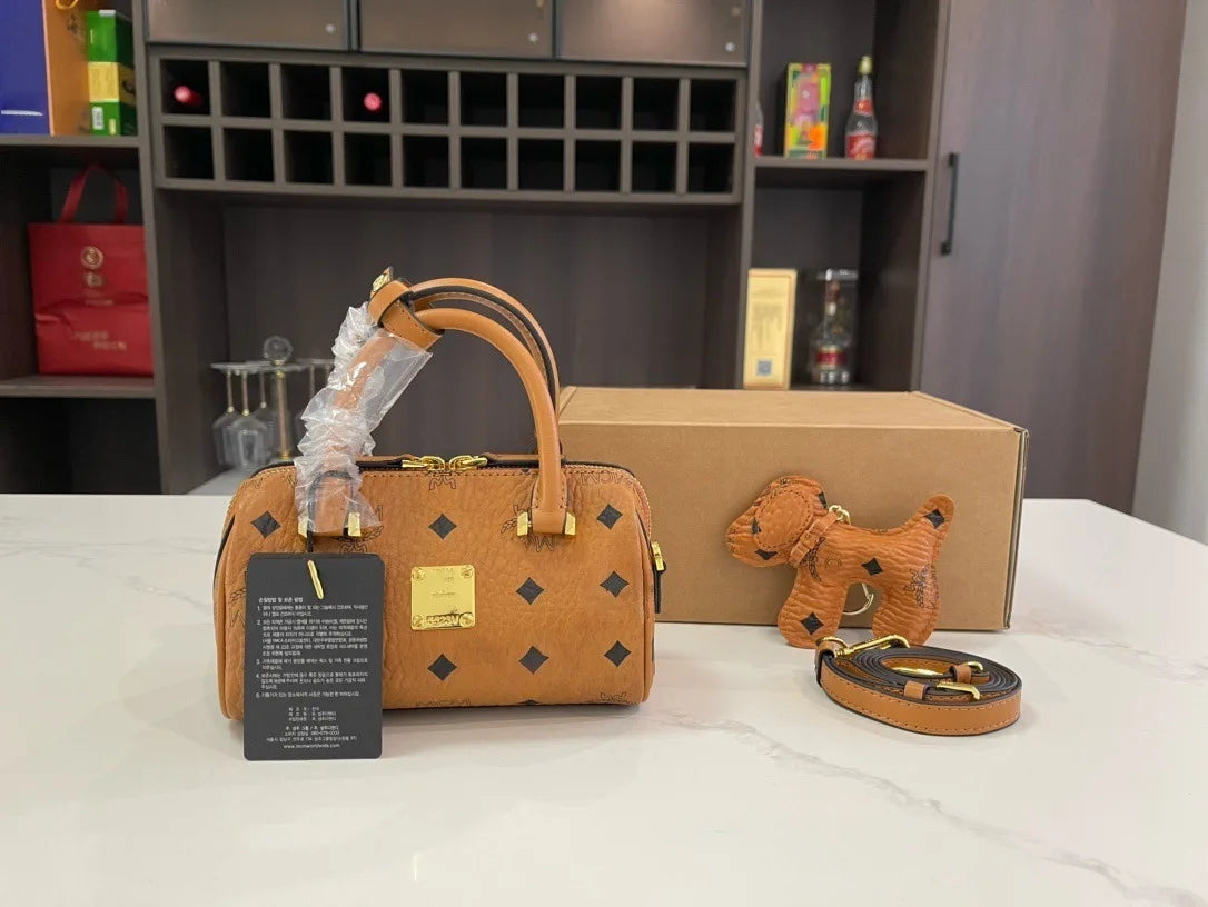Fashion tote bag - genuine leather women's bag - Boston Aren mini pillow bag - Fashionable and versatile, with superior quality.