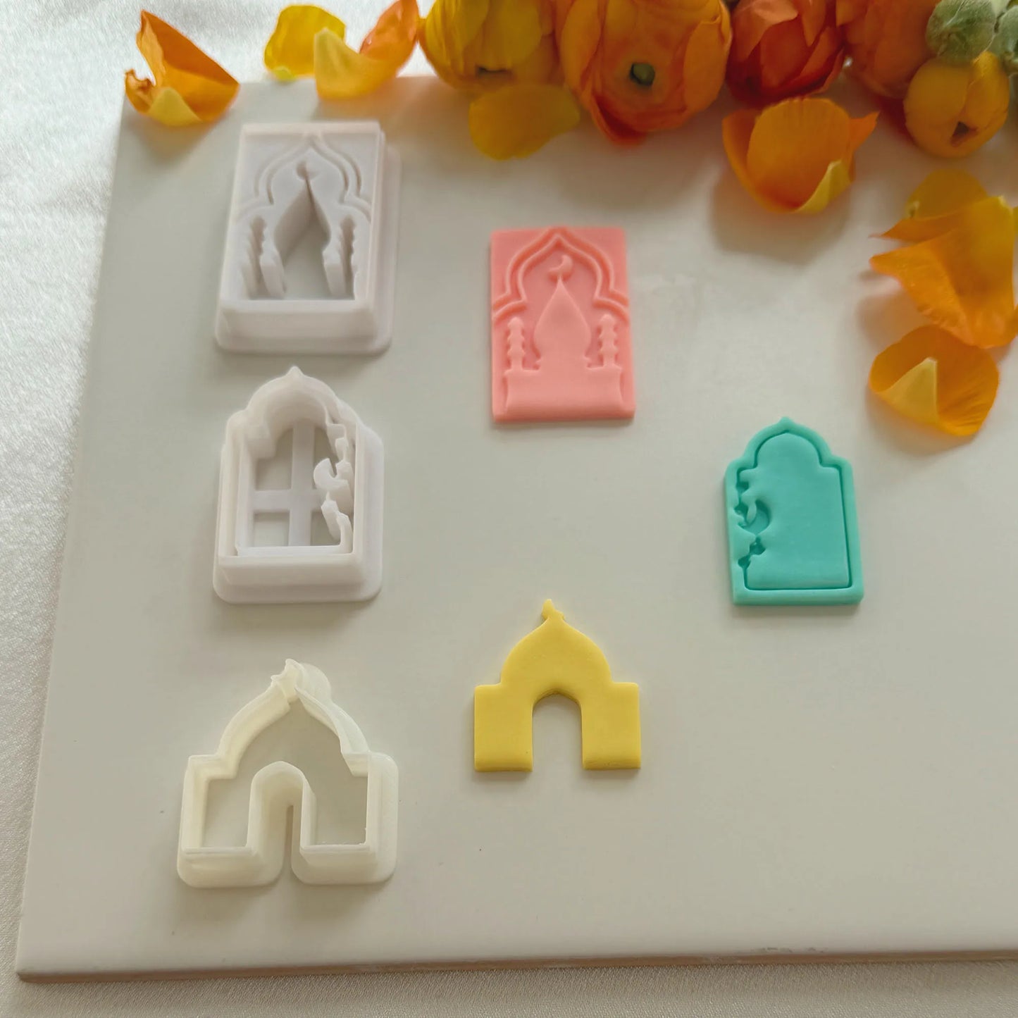 Arabesque Polymer Clay Cutter Islamic Cutting Mold Temple Mosque Ramadan Style Cutters Arabian 3D Cutters 3D Clay Cutter