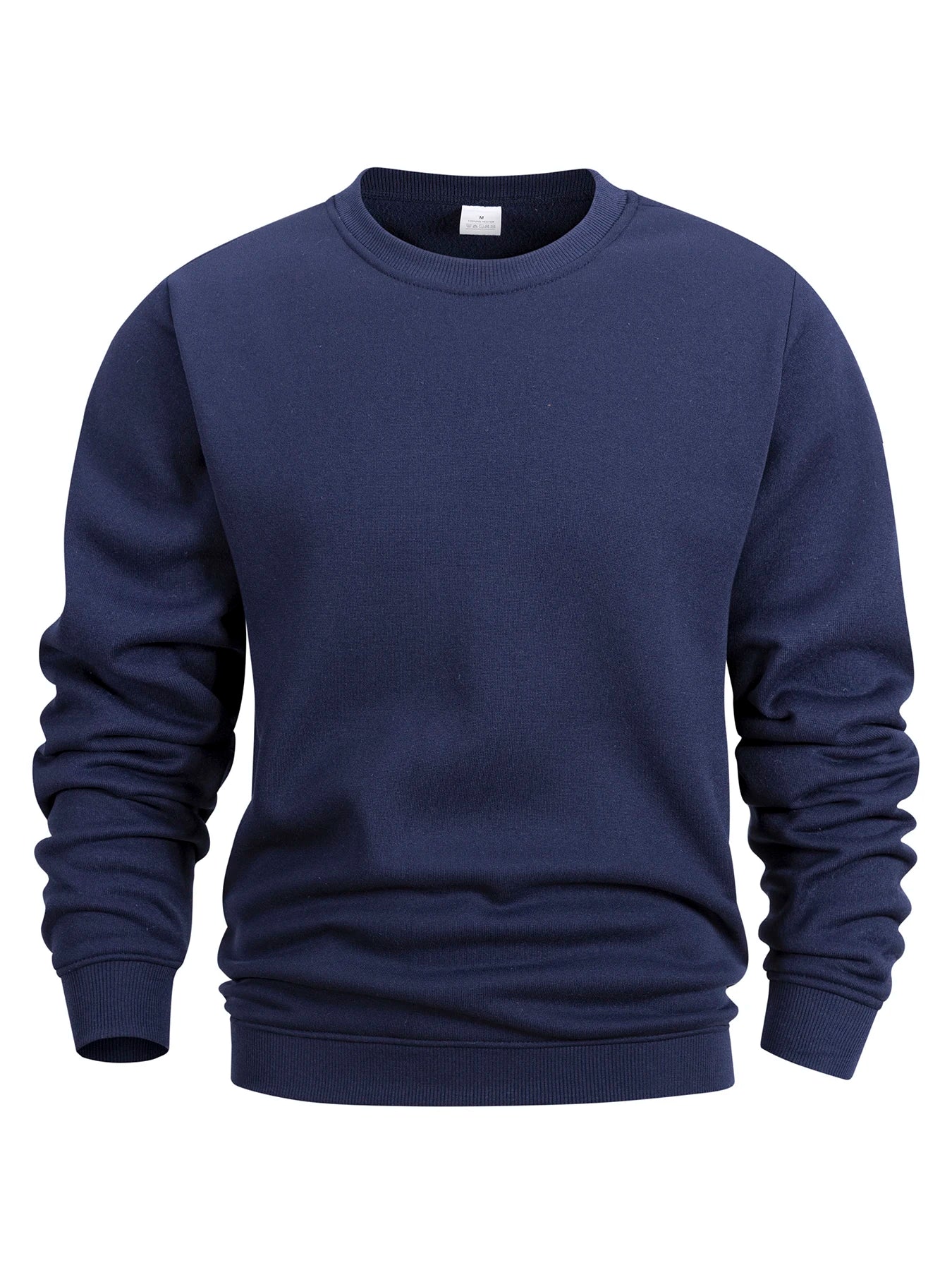 Men's Crew Neck Pullover Solid Color Large Sweatshirts Spring Autumn Outdoor Jogging Tops Men Casual Hoodies Streetwear