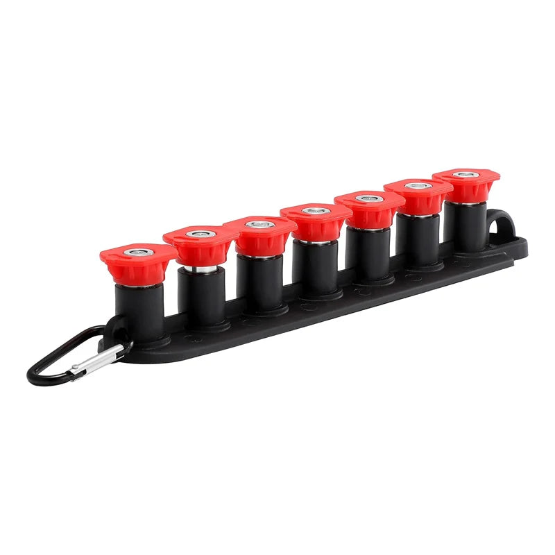 Pressure Washer Tips 7 Pack with Nozzle Holder 1/4 Inch Quick Connect, Multiple Degrees Rinse Kit 4000 PSI (0° 15° 25° 40° 65°)