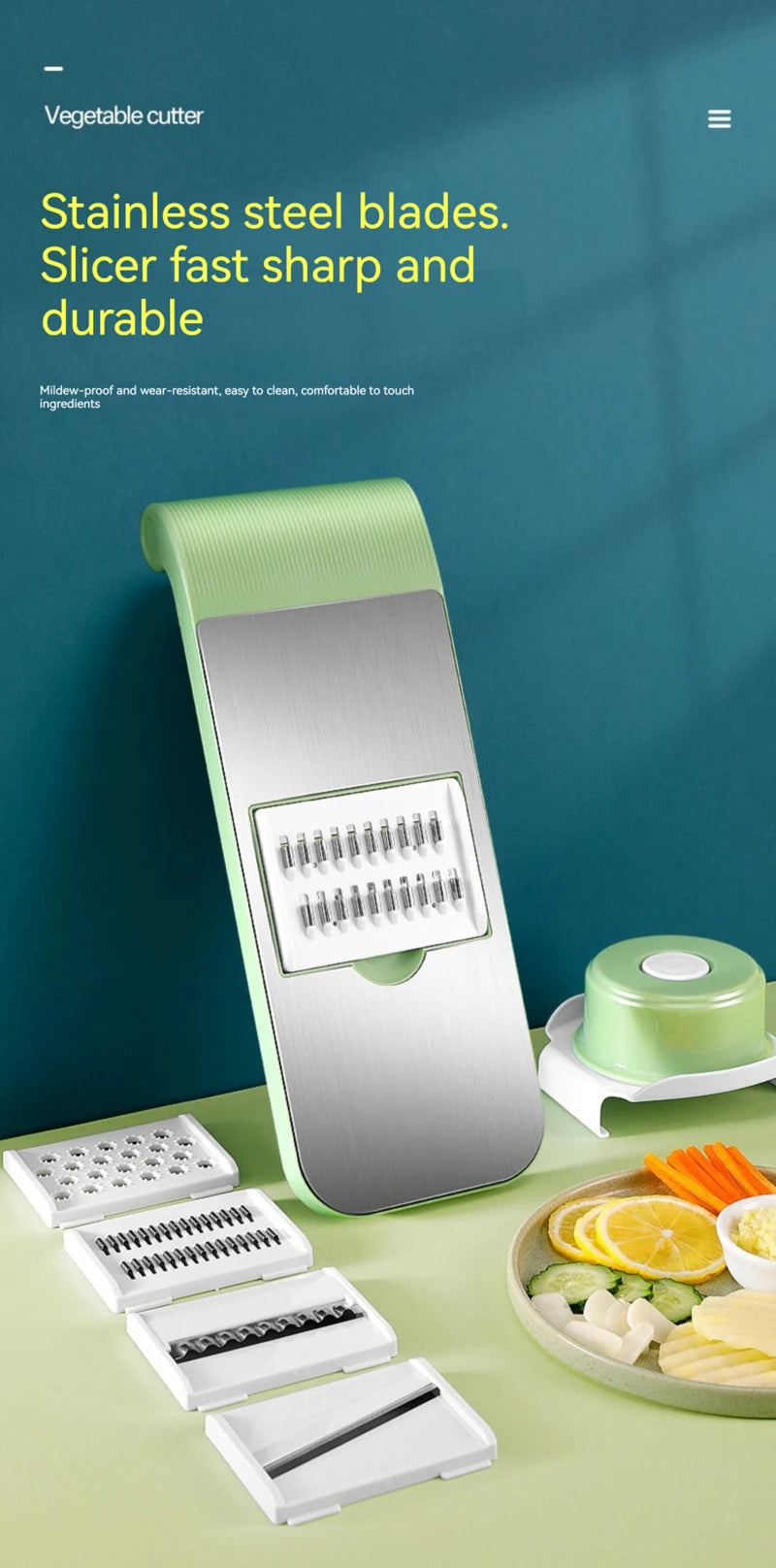 Vegetable Cutter Grater for Vegetables Slicers Shredders Multi Slicer Peeler Carrot Fruit 7 in 1 Vegetable Cutting Kitchen Tools
