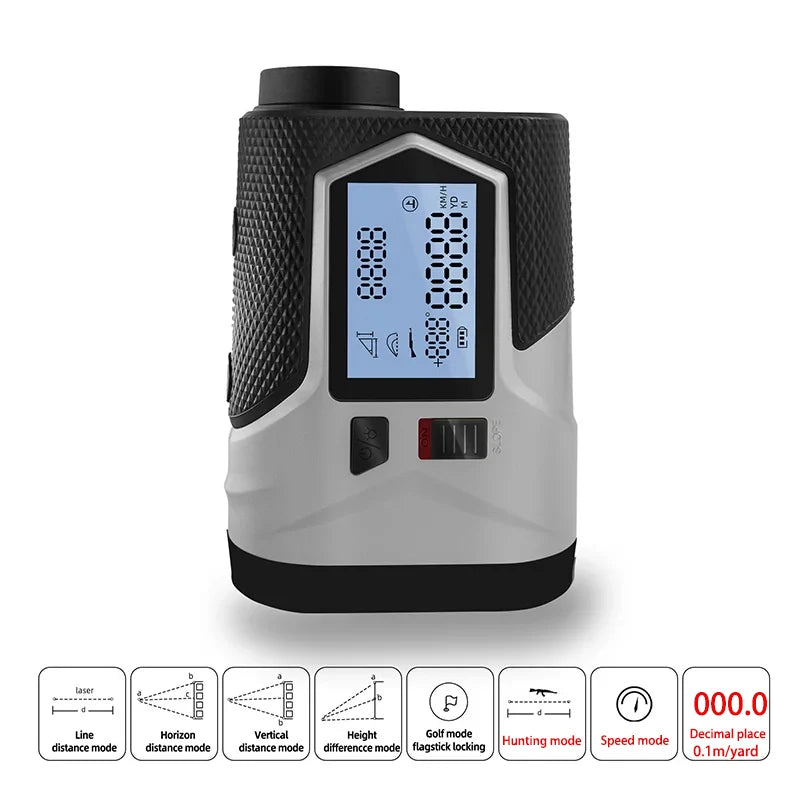 Rechargeable 1200m 650m with Slope Adjusted Flag-Lock Vibration Laser Distance Meter Telescope Golf Laser Rangefinder
