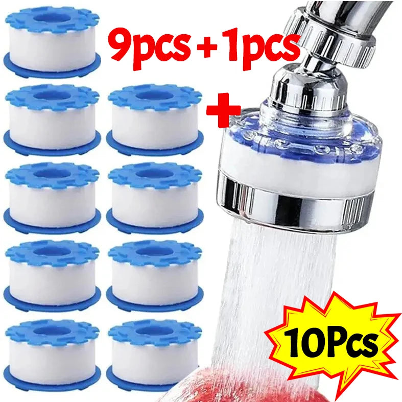 10-1pcs Water Outlet Purifier Kit Universal Faucet Filter for Hard Water Bathroom Shower Head Replacement Filter Remove Chlorine
