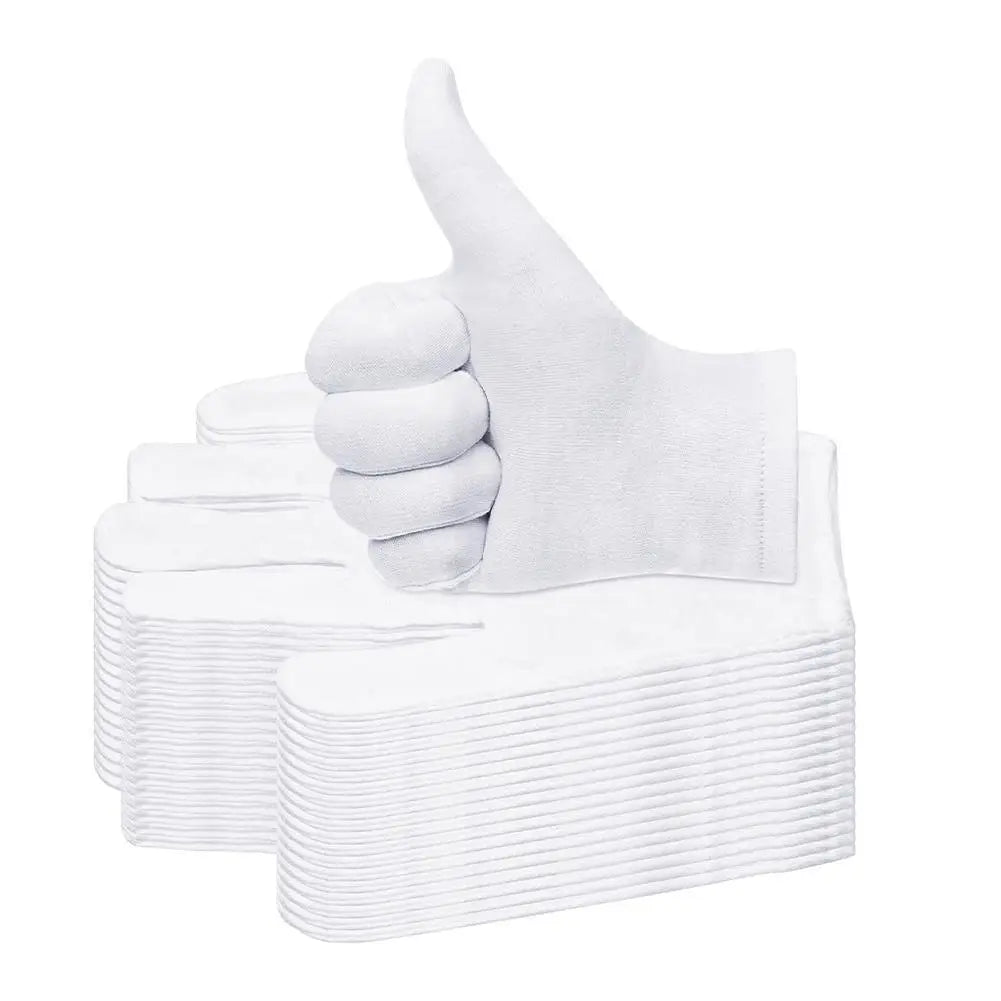 12 Pairs Cotton Gardening Gloves Wear-Resistant Ventilate Work Protection Antiskid Comfortable White Gloves Natural And Soft