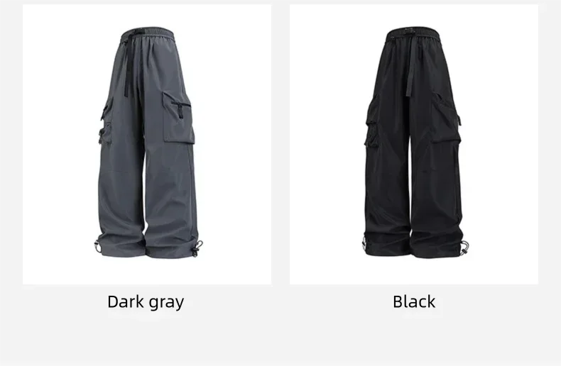 Men's high-end pants, trendy and versatile, cool and stylish teenage down pants, American straight-leg casual workwear pants