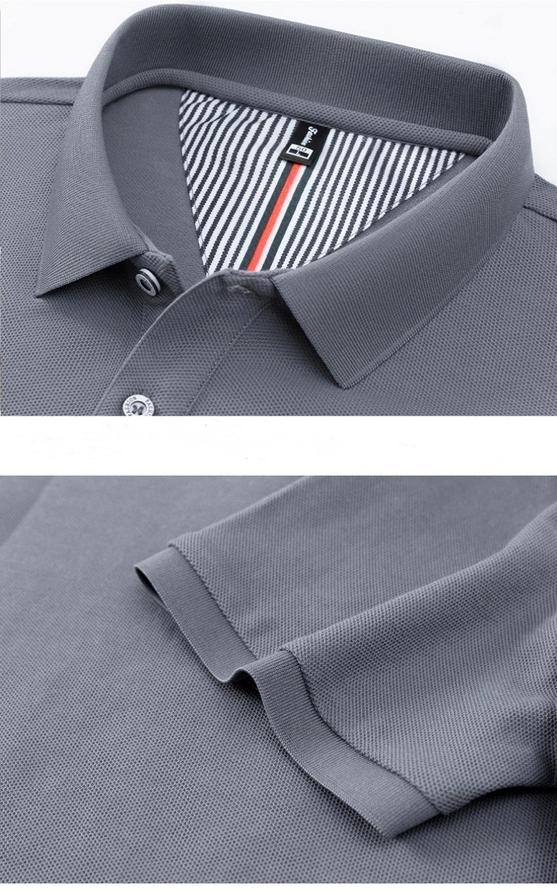 100% pure cotton men short sleeve polo shirt fashion exquisite sailboat embroidery summer comfort business casual lapel T-shirt
