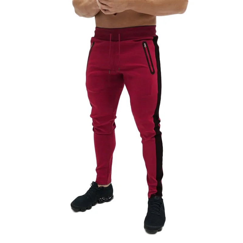 Spring and Autumn Men's Casual Pants 2025 New Trend Korean Version Black and White Stripes Slim LEGGING Trend Bound Feet  S-3XL﻿