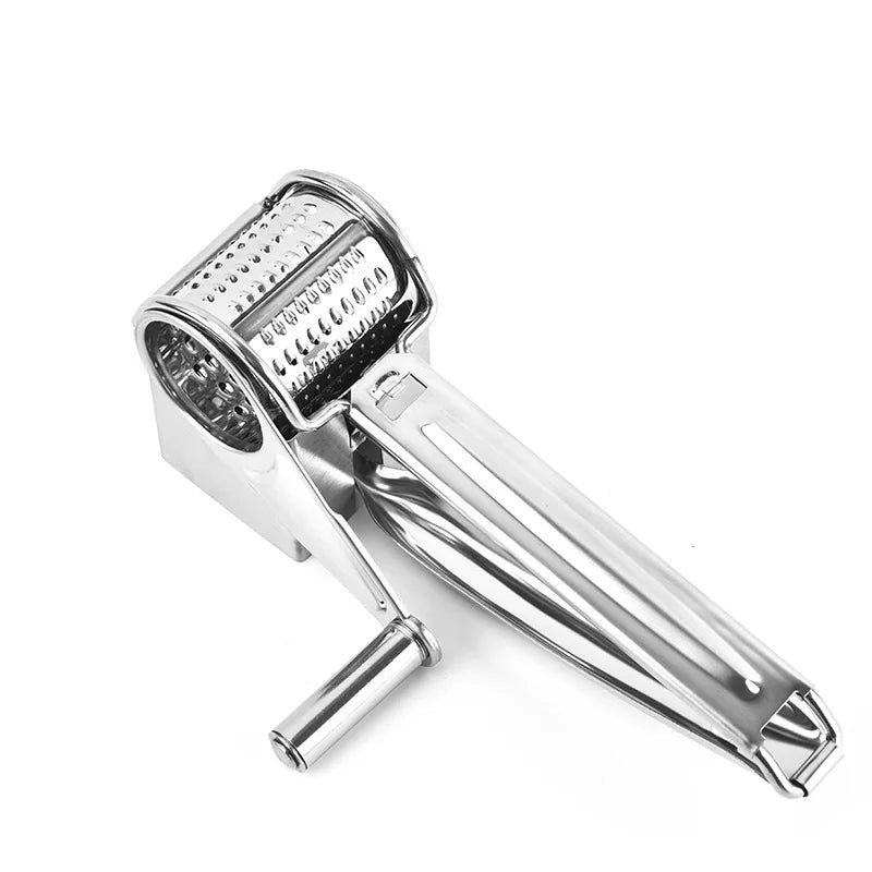 Stainless Steel Cheese Slicer Shredder Drum Hand Crank Rotary Grater Set Cheese Cutter Grater Butter Cutter Kitchen Gadgets