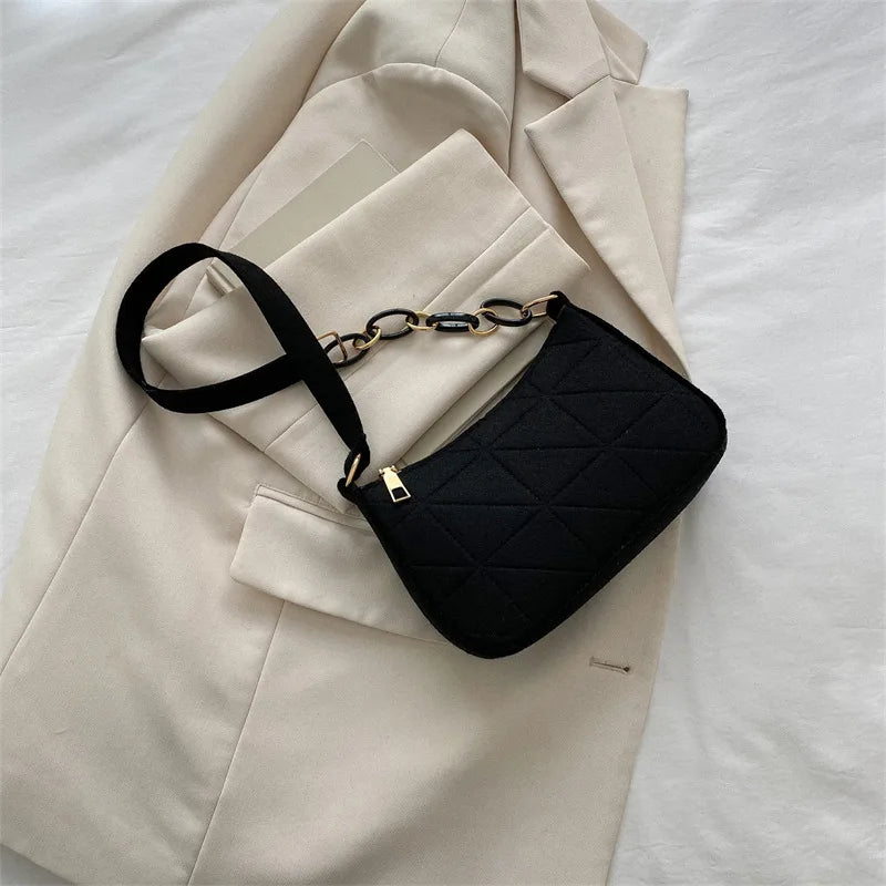 Women Small Square Bag Сумка Женская Simple and Versatile Casual Handbag Fashion Popular Felt One Shoulder Messenger Bags Purse