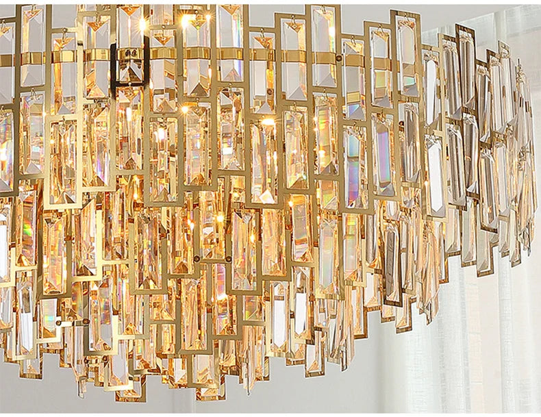 Luxury Crystal Chandelier Ceiling Light Fixture Dining Table Light Led Lighting Lamps Living Rooms Żyrandol Pendant Ceiling Lamp