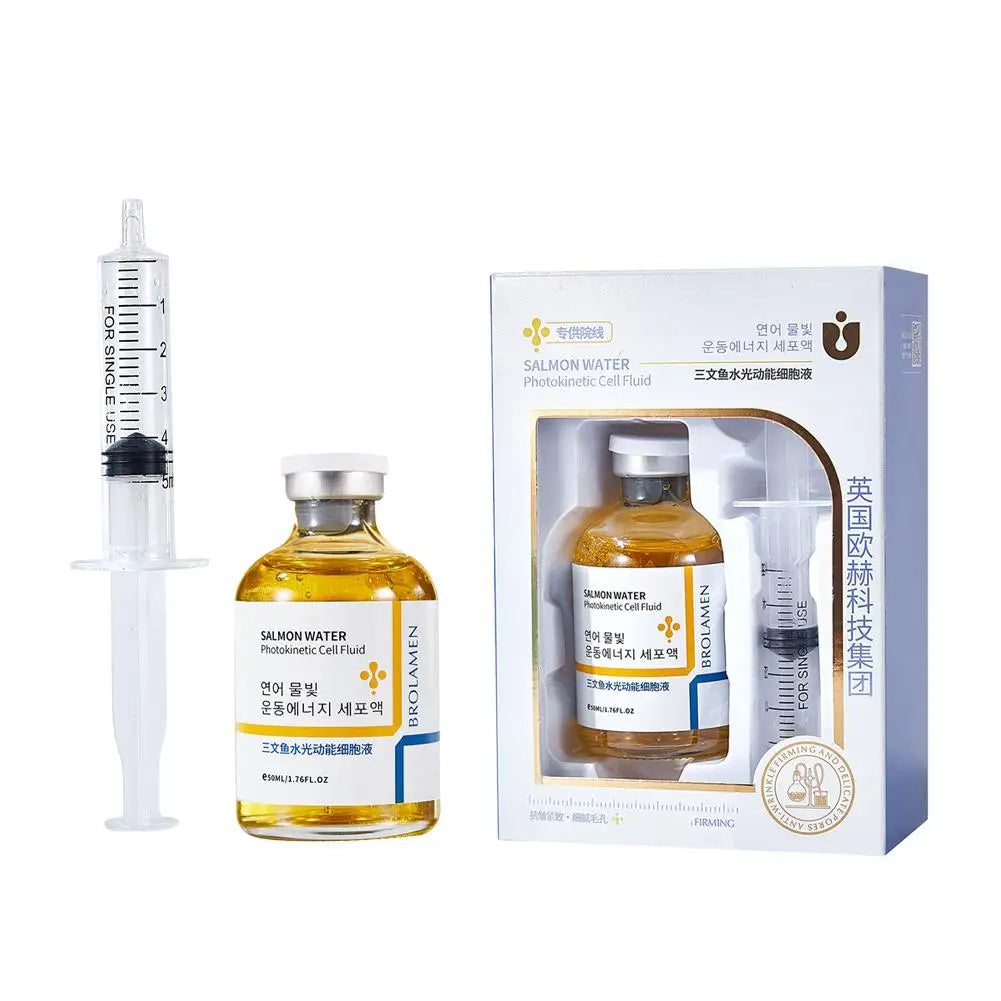 Korean Skin Rejuvenation Essence Salmon Water Light Energy Cell Liquid Serum 24 Hours Continuous Hydration Enhances Firmness HOT