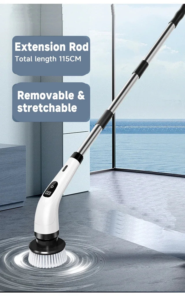 Household Cordless Spin Scrubber Kitchen Gadgets Hair Brushes Bathroom Broom Toilet Mops Electric Multipurpose Cleaning Brush
