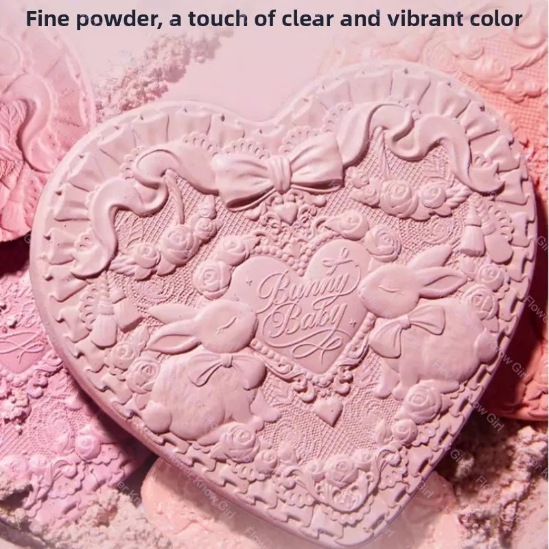 Flower Knows Bunny Garden Collection blush Lyophilized Silk Natural Look Facial Makeup Original Cosmetics
