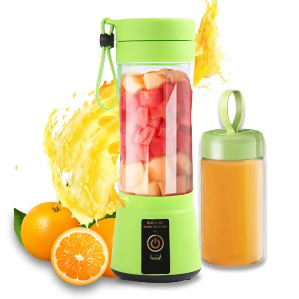New Mini Portable Blender Bottle USB 6 Blades Fruit Fresh Juicer Smoothies Mixer Machine Crusher Food Processor for Kitchen