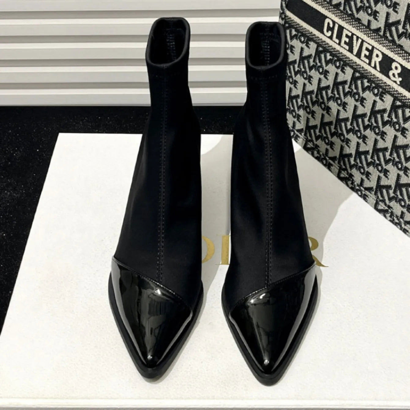 2024 New Winter Women High Heels Ankle Pointed Toe Fashion Designer Women Comfortable Elegant Designer Zip Boots Shoes for Women