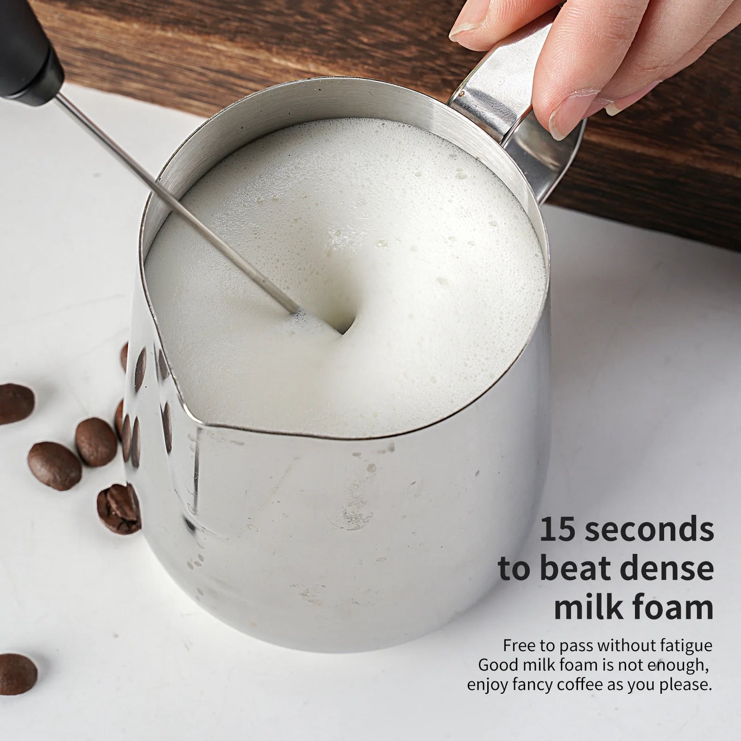 Handheld Electric Milk Foamer Coffee Milk Cover Foamer Household Mini Milk Foamer Blender Handheld Wireless Hair Beater