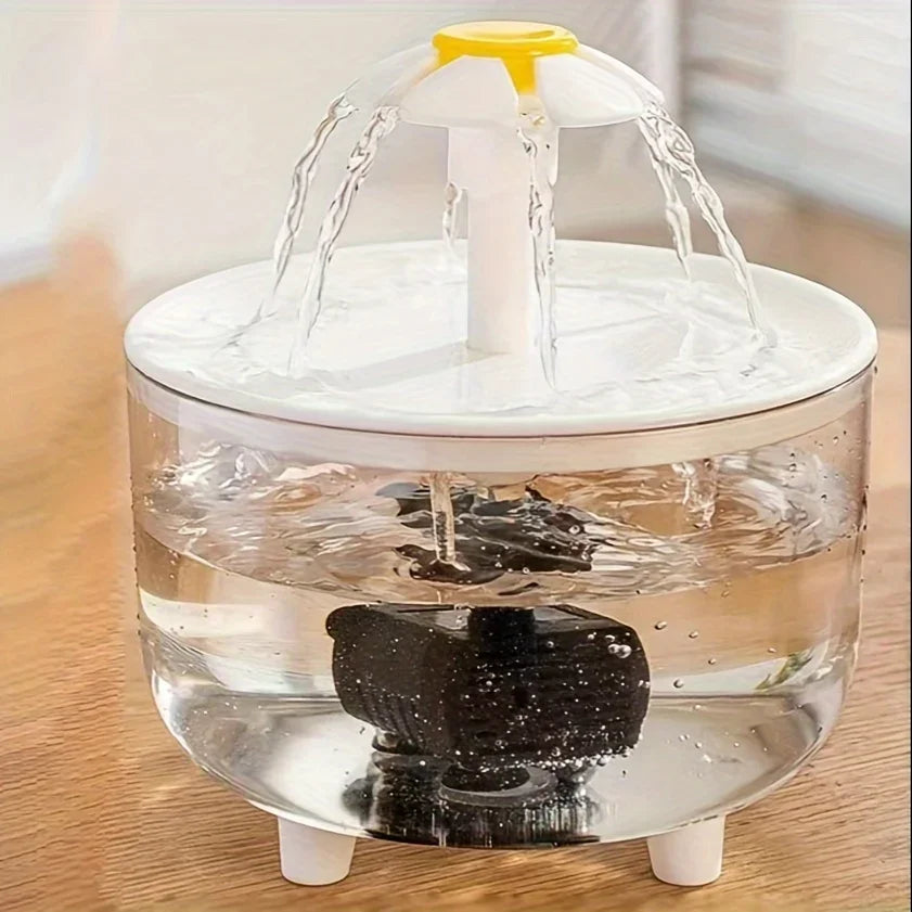1L USB Pet Water Fountain with Pump & Filter Anti-Dry Burning Cat Water Dispenser Auto Recirculating Pet Water Flow Drinker
