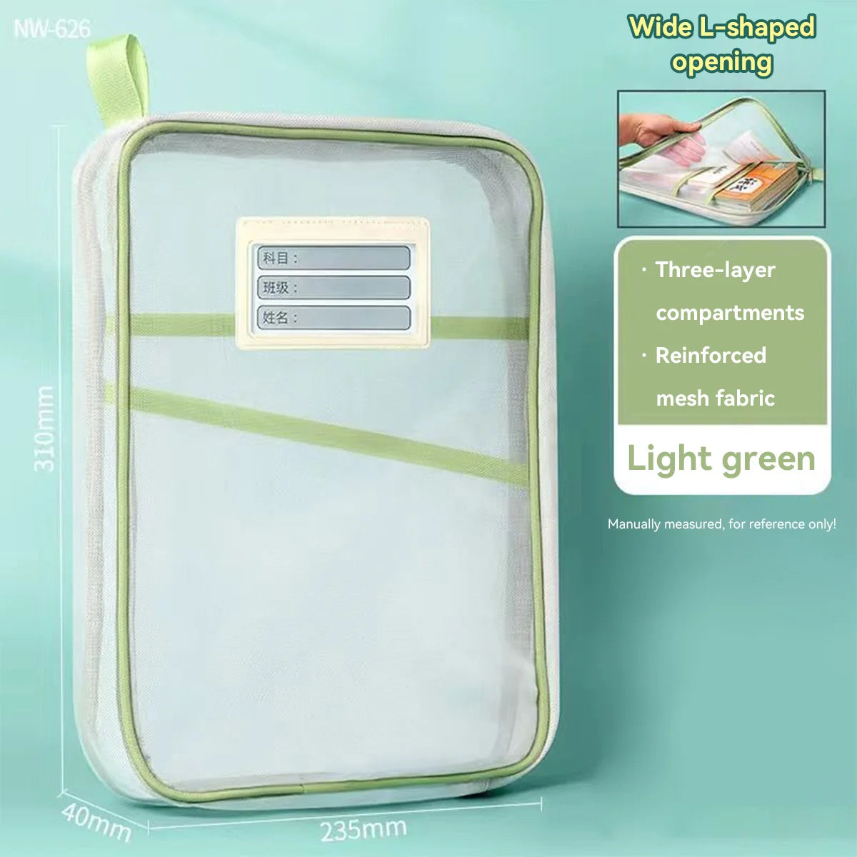 A4 Student Teacher Books Storage Bags Large Capacity Stationery Organizer Bag Folders School Office Supplies Stationary Bag