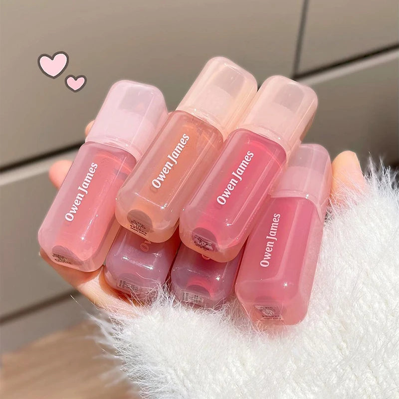 Glossy Non-stick Cup Lip Gloss Long Lasting Cheek Mud Lip Plumper Tinted Lip Lipstick Lip Makeup Cosmetics