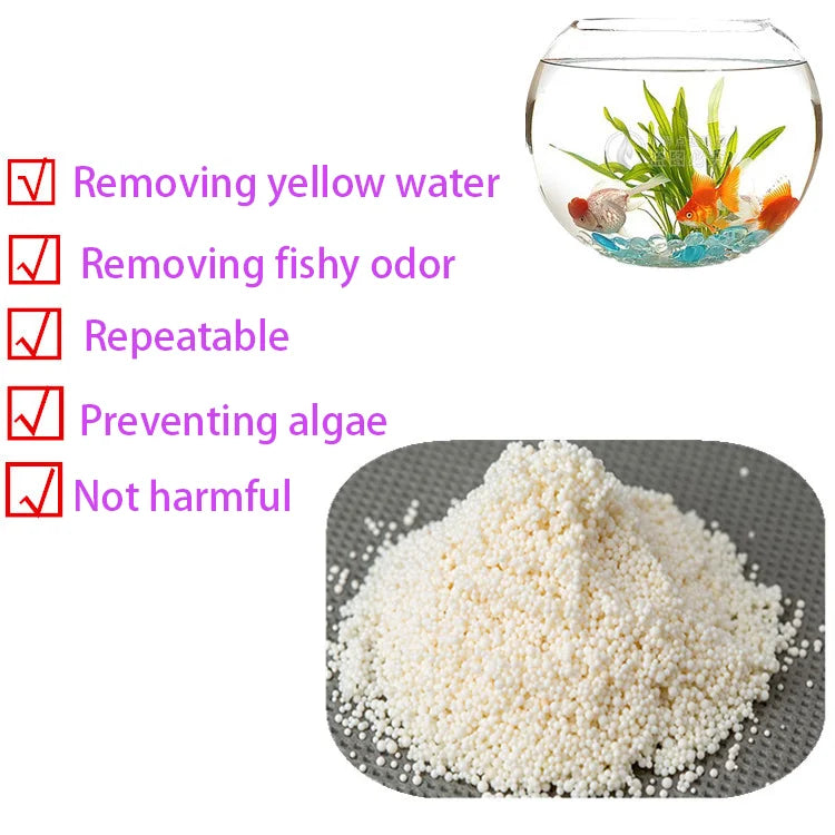 500ml Protein Cotton Water Filter Aquarium Purifier Fish Tank Purification Aquatic Terrarium Bowl aquariums Media Cleaning Tool